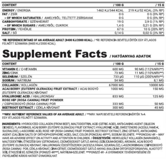 Collagen Heaven | hozzáadott cink, C-vitamin és hialuronsav - 15 gramm