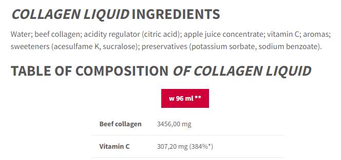 Kollagén folyadék | Kiváló minőségű marhahús kollagén C-vitaminnal - 1000 ml