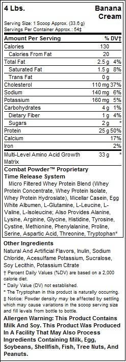 Combat Protein Powder - 1818 gramm