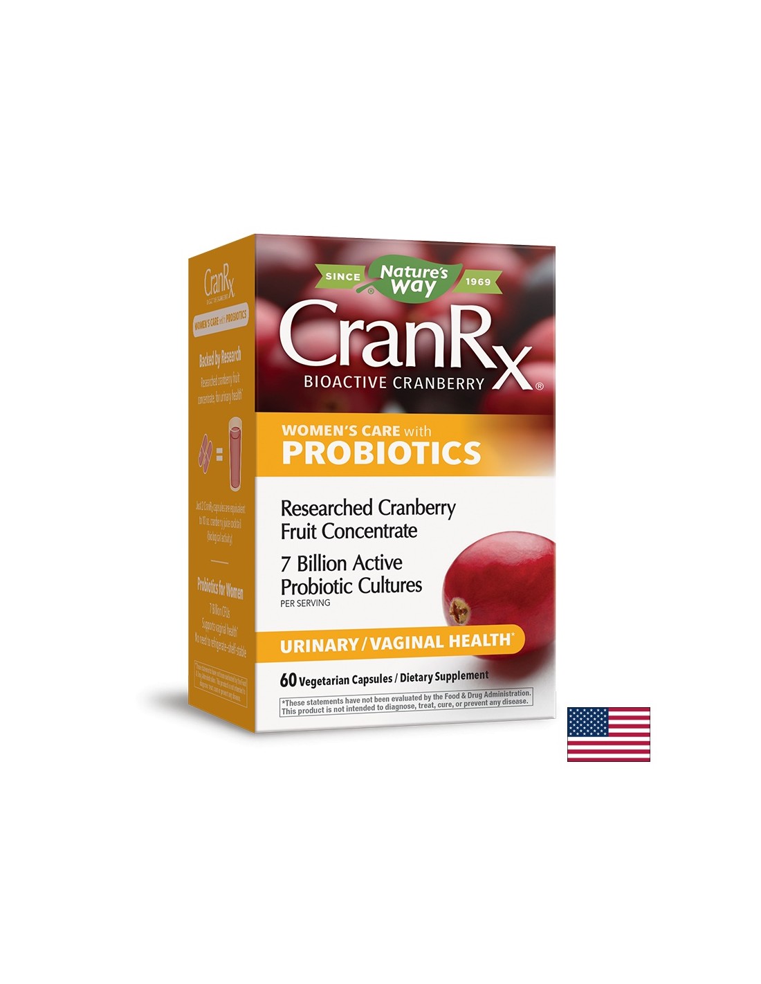 CranRx® Women`s Care with probiotics with cranberry + 7 billion act. probiotikumok x 60 kapszula Nature's Way