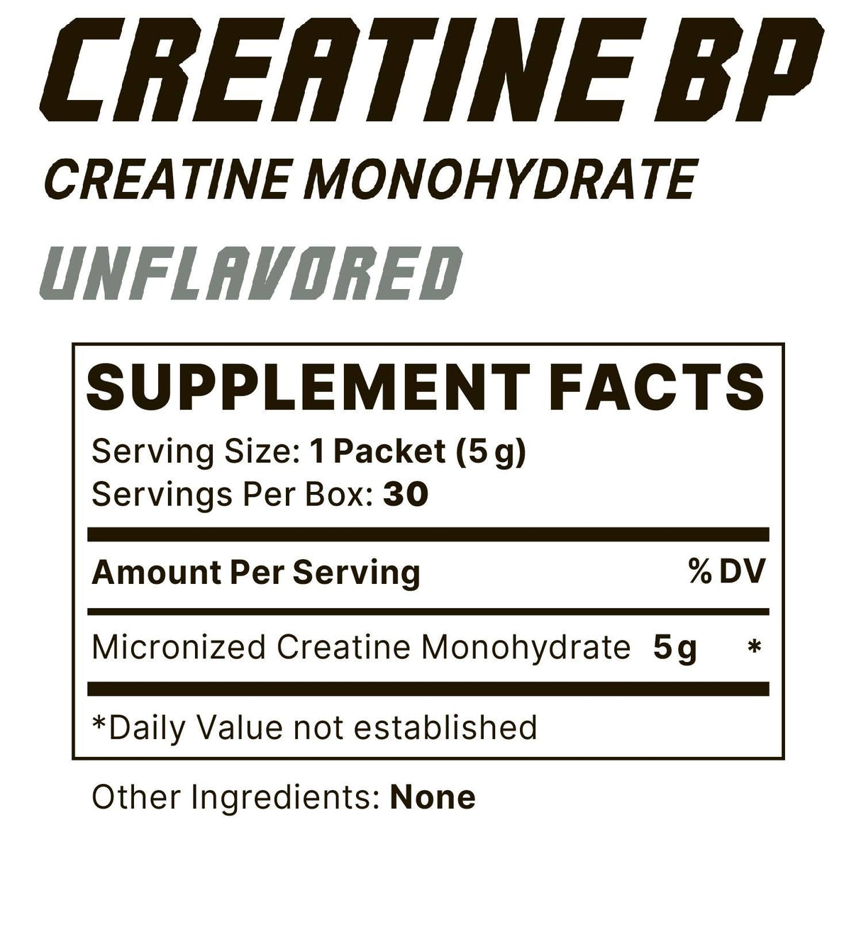 Kreatin BP tasakok | Creapure® - 30 x 5 gramm