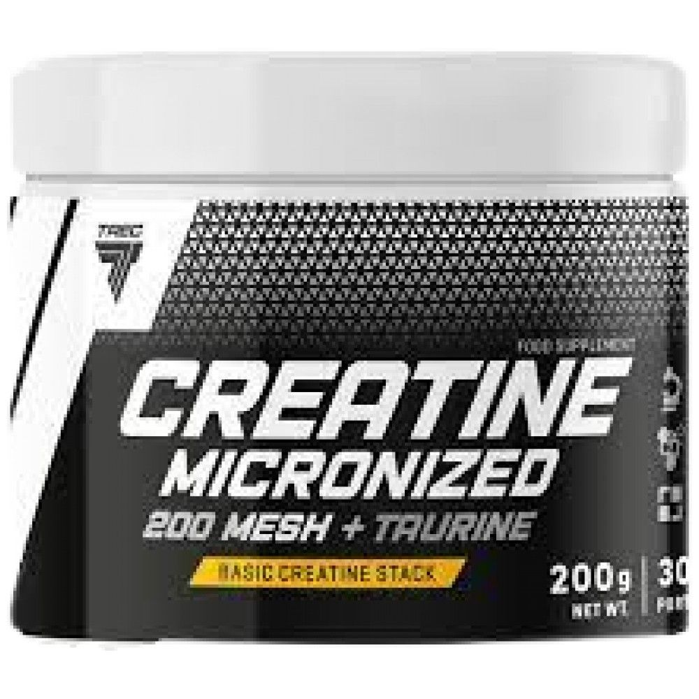 Kreatin mikronizált 200 mesh + taurin | Kiváló minőségű kreatin-monohidrát por - 200 gramm