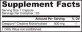 Kreatin-monohidrát 800 mg 120 kapszula