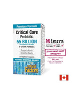 Probiotikum - Critical Care probiotikum, 55 milliárd aktív probiotikum, 9 törzsből álló formula, 30 V-kapszula <tc>Natural Factors</tc>