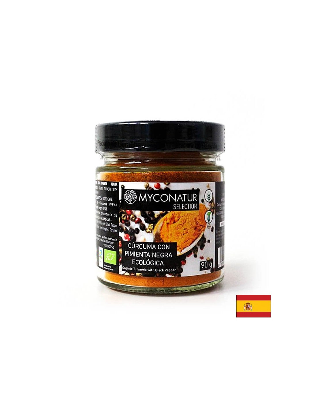 Curcuma Con Pimienta Negra Ecologica - Bio kurkuma por (gyökér) fekete borssal, 90 g <tc>Myconatur</tc>