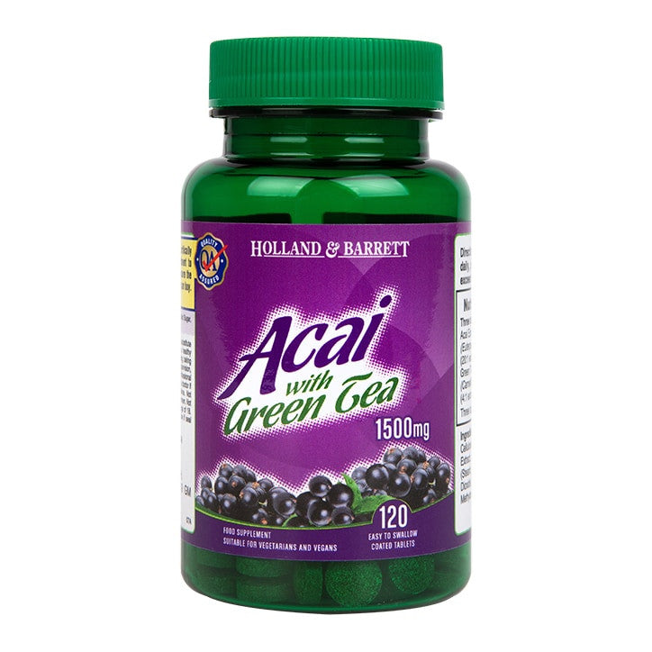 Acai bogyó 1500mg | zöld teával - 120 tabletta