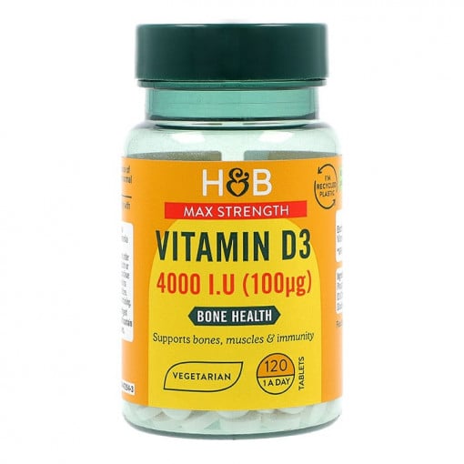 D-vitamin (D-vitamin 4000 NE) 100mcg 120 tabletta HOLLAND & BARRETT