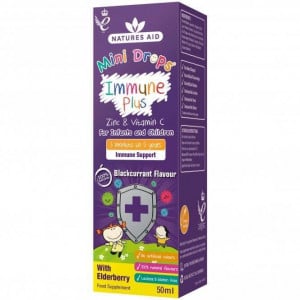 Immun formula bodza cseppekkel gyerekeknek (Mini Drops Immune Plus) 50 ml NaturesAid
