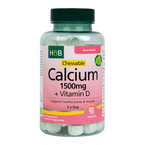 Rágható kalcium 1500 mg + D-vitamin - 90 rágótabletta
