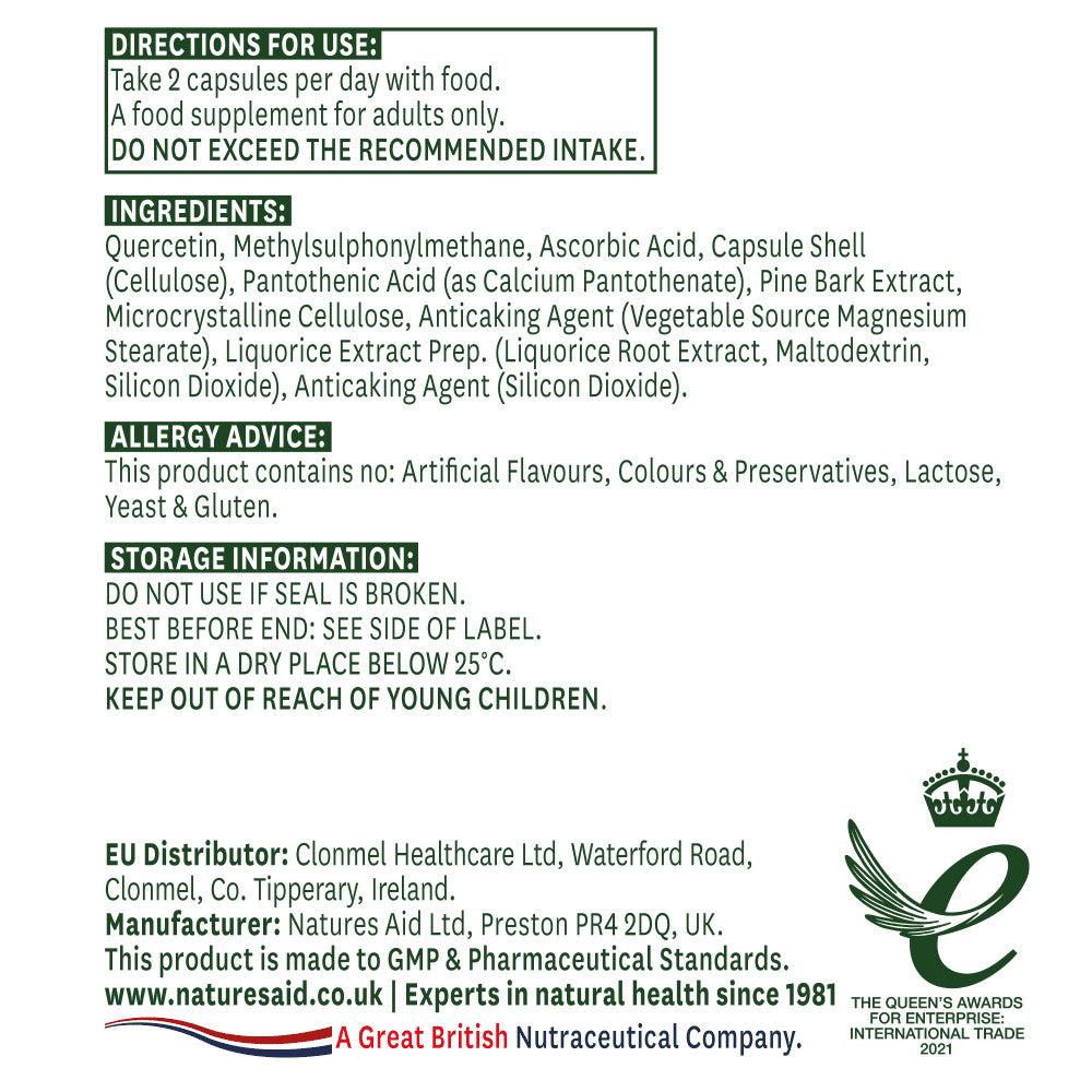 Quercetin Formula 90 kapszula NaturesAid