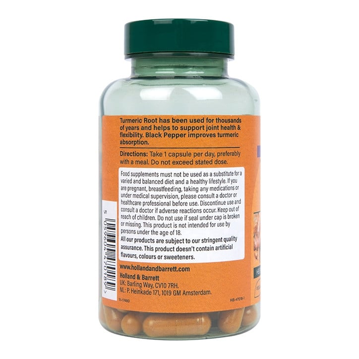 Nagy szilárdságú kurkuma 600 mg | Fekete borssal - 90 kapszula