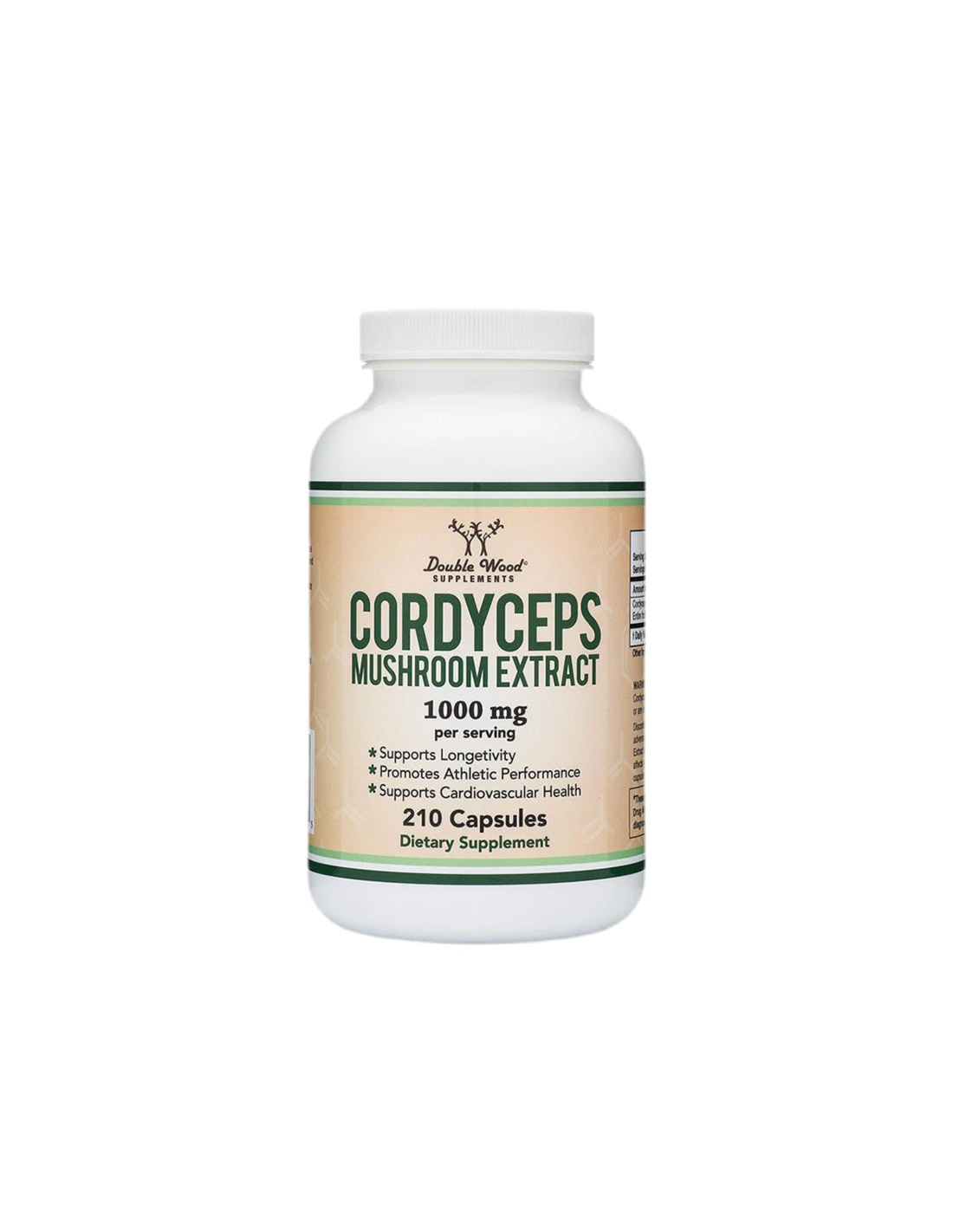 Energy and immunity - Cordyceps, 210 capsules Double Wood - Nutra Best Europe