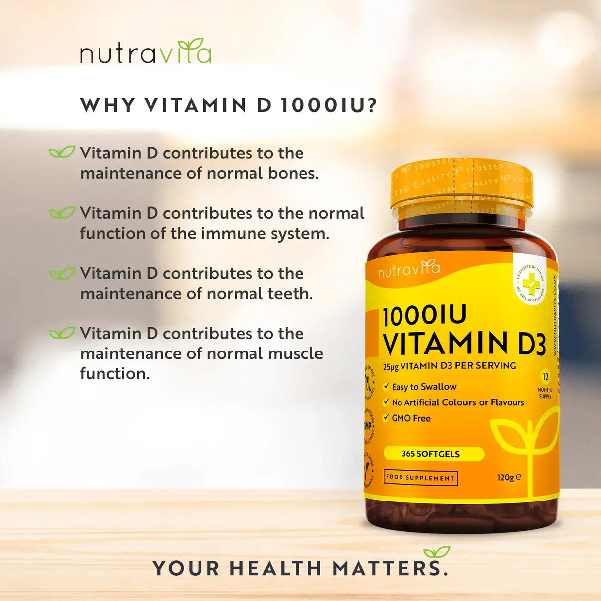 D3-vitamin 1000 NE (25 µg) 365 lágyzselatin kapszula