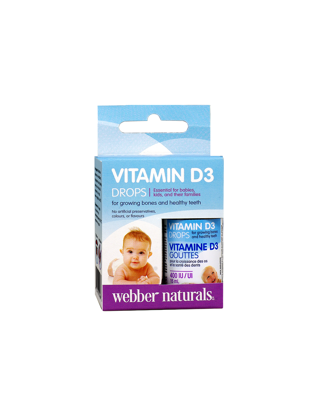 D3-vitamin csecsemőknek és gyermekeknek, 400 NE x 15 ml/500 adag