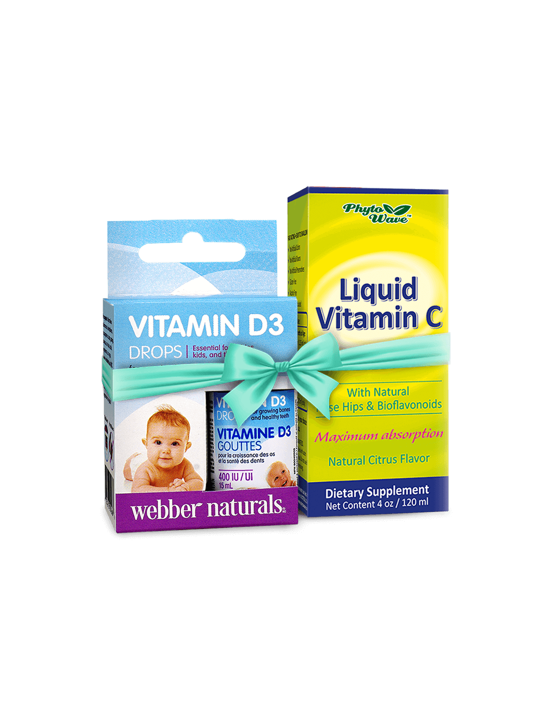 Promóciós csomag - erős immunitás (felnőtteknek és gyerekeknek)/D3-vitamin (cseppek) és C-vitamin (szirup)