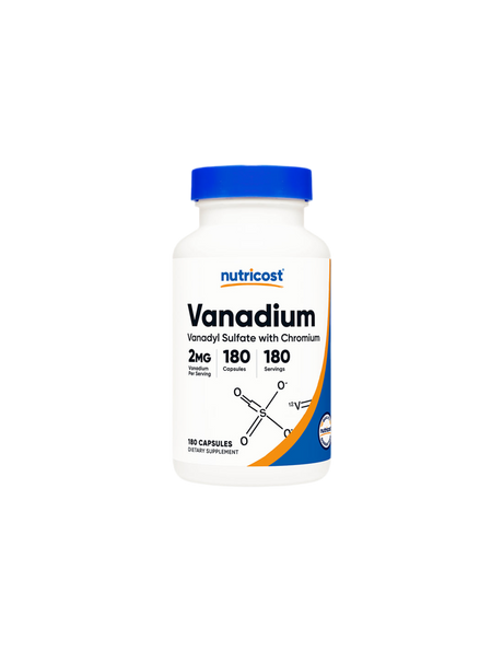 Diabetes Cardiovascular - Vanadium Plus Chromium Nutricost 180 Capsules - Nutra Best Europe