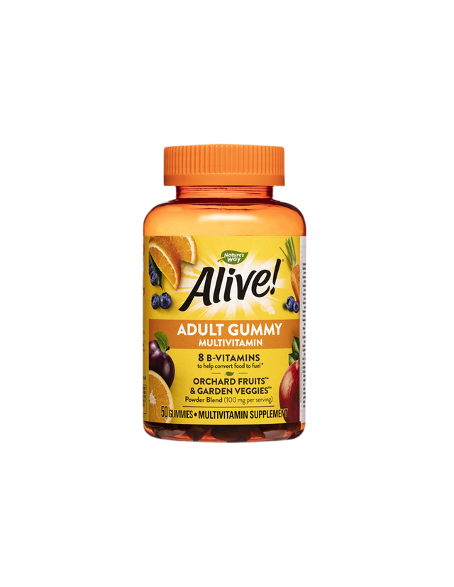 Alive! Adult Gummy Multivitamin/ Alive! Multivitamins, 50 Nature's Way Jelly Tablets - Nutra Best Europe