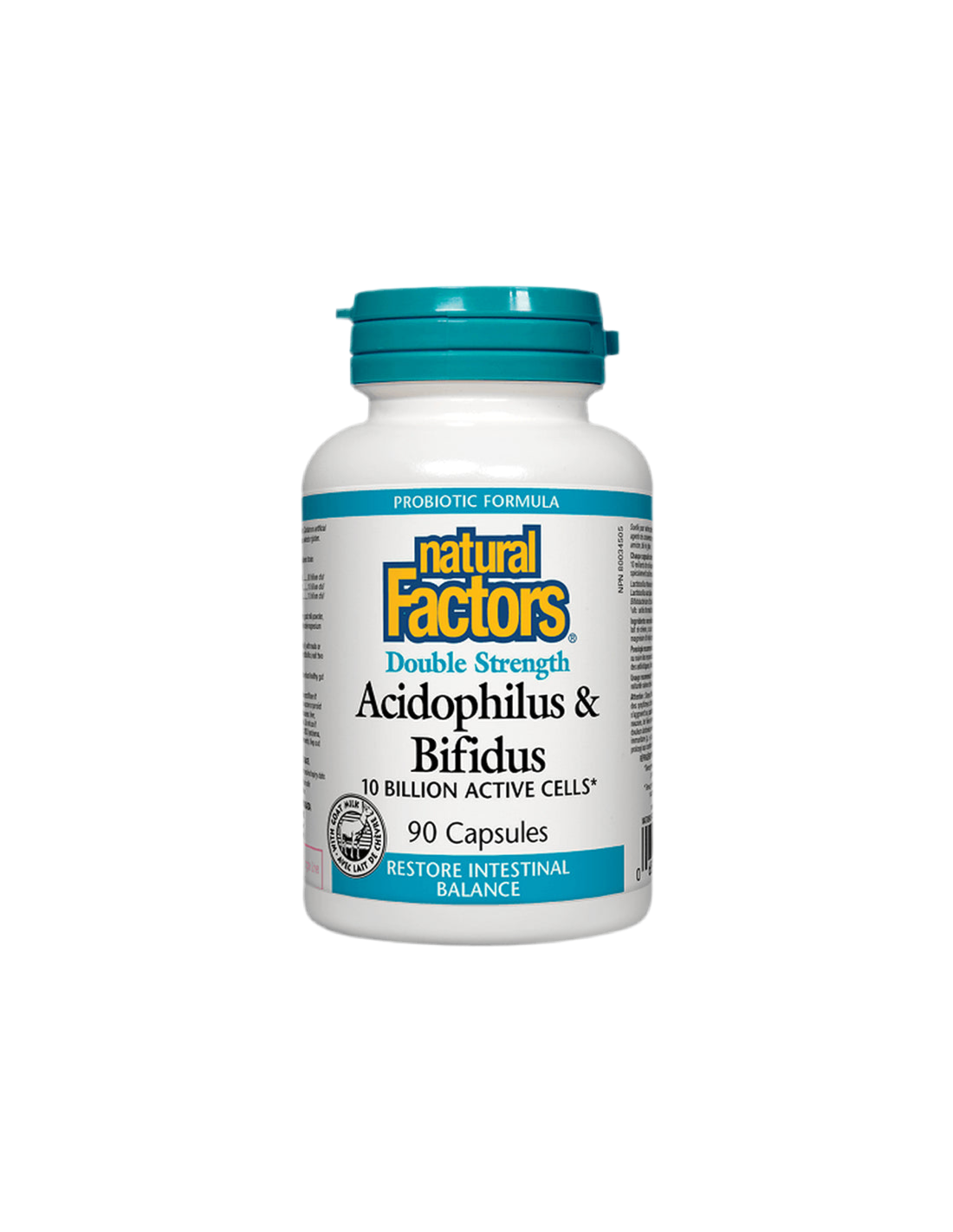 Acidophilus & Bifidus 10 Billion Active Cells Double Strength / Acidophilus bifidus, 10 billion active probiotics, 90 capsules - Nutra Best Europe