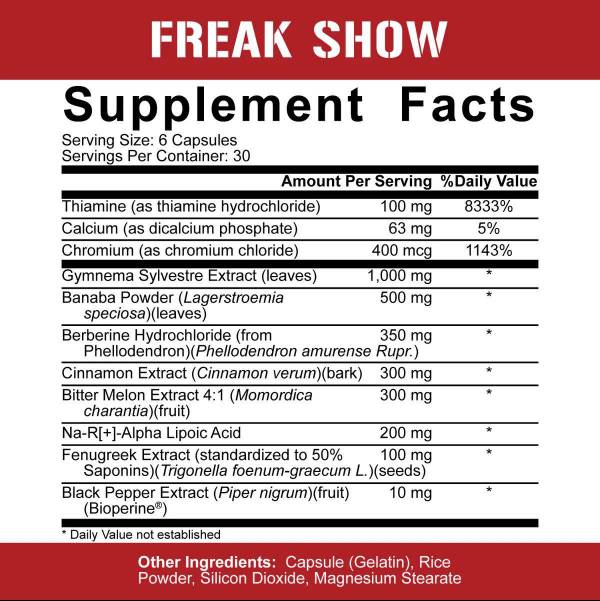 Freak Show | Insulin Mimicker - 180 capsules - Nutra Best Europe