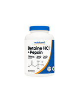 Digestion - Betaine Hydrochloride + Pepsin, 240 Nutricost Capsules - Nutra Best Europe