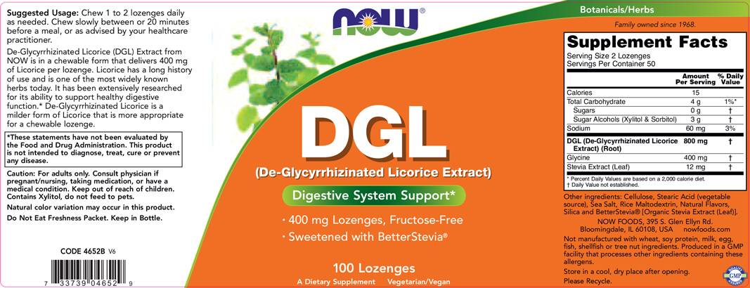 DGL 400 mg - 100 nyelvalatti tabletta