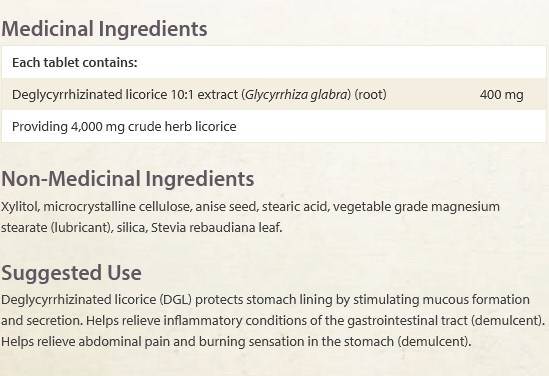 DGL 400 mg - 90 rágótabletta