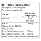 Omega-3 Fish Oil / Highly Concentrated - 60 Gel capsules - Nutra Best Europe