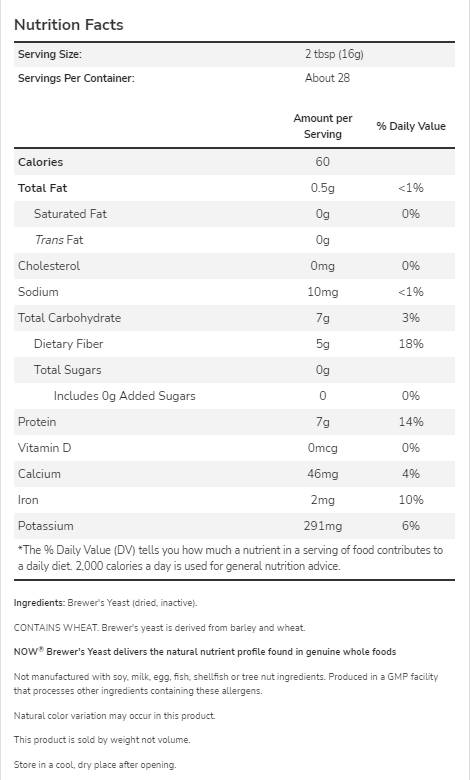 Brewer's Yeast Powder - 454 grams - Nutra Best Europe