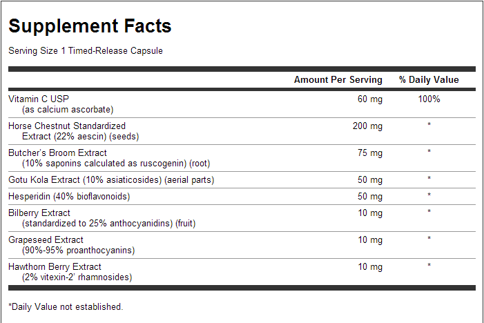 Késleltetett felszabadulású lábvénák esszenciális szerek - 60 kapszula