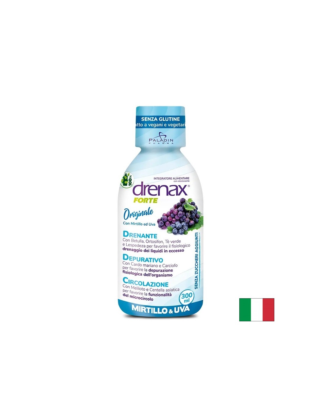 Vízhajtó formula szőlőmaggal és áfonyával - Drenax - Drenax® Forte, 300 ml, 10 adag