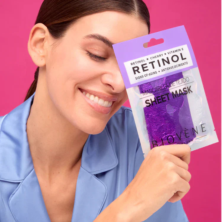 Retinol maszk cseresznyével és E-vitaminnal az öregedés jeleinek csökkentésére 1 pár