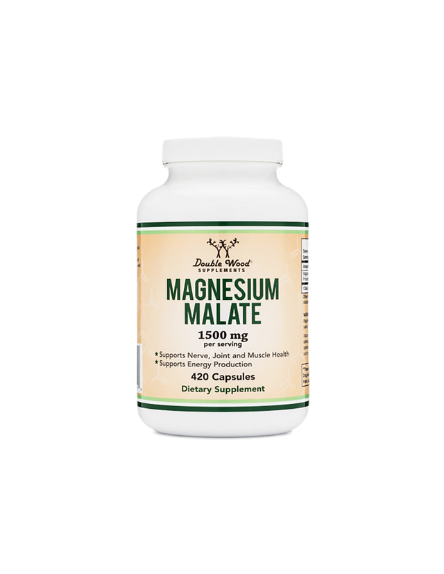 Magnesium malate, 420 capsules Double Wood - Nutra Best Europe