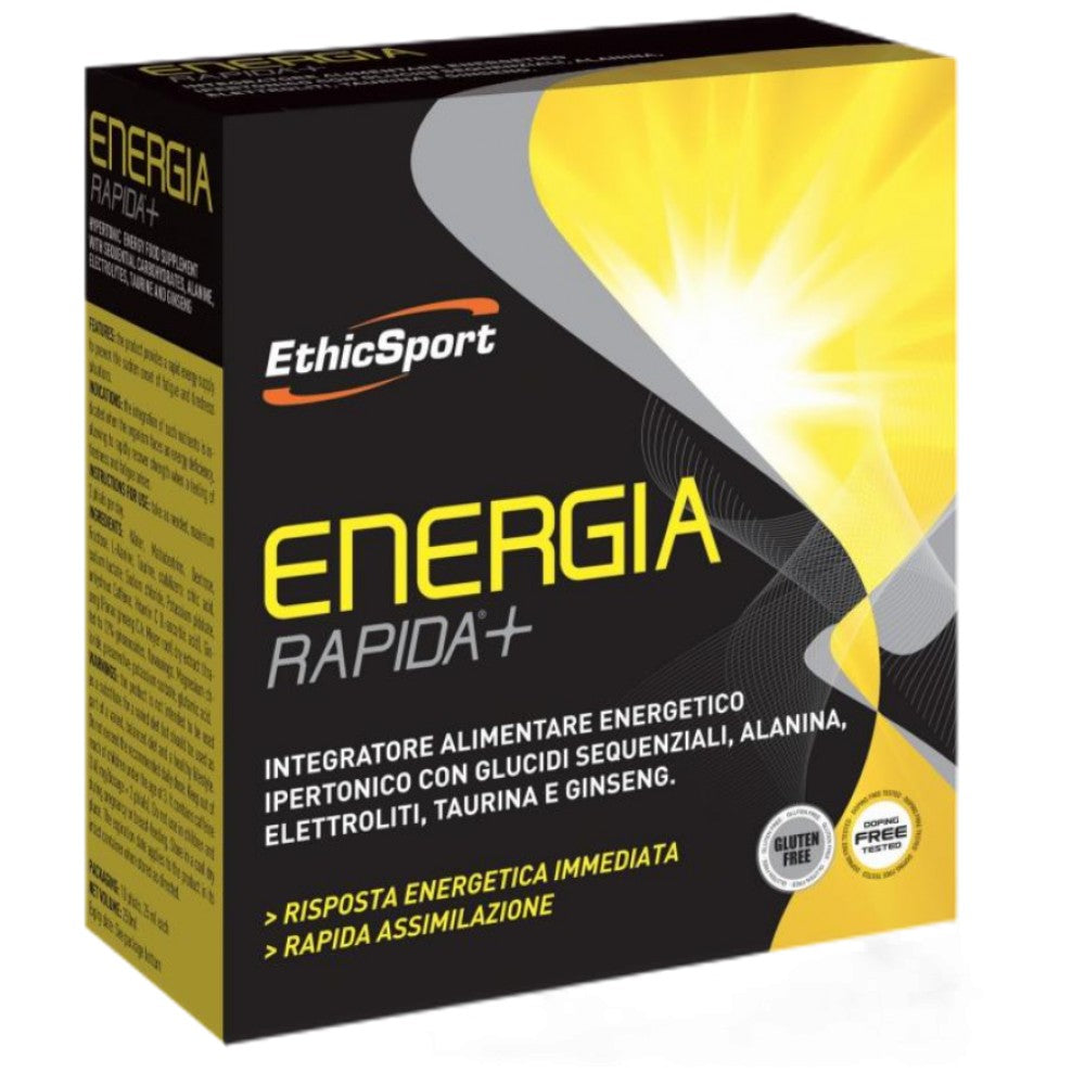 ENERGIA RAPIDA + | Energialöket béta-alaninnal és taurinnal & Ginzeng - 10 x 25 ml