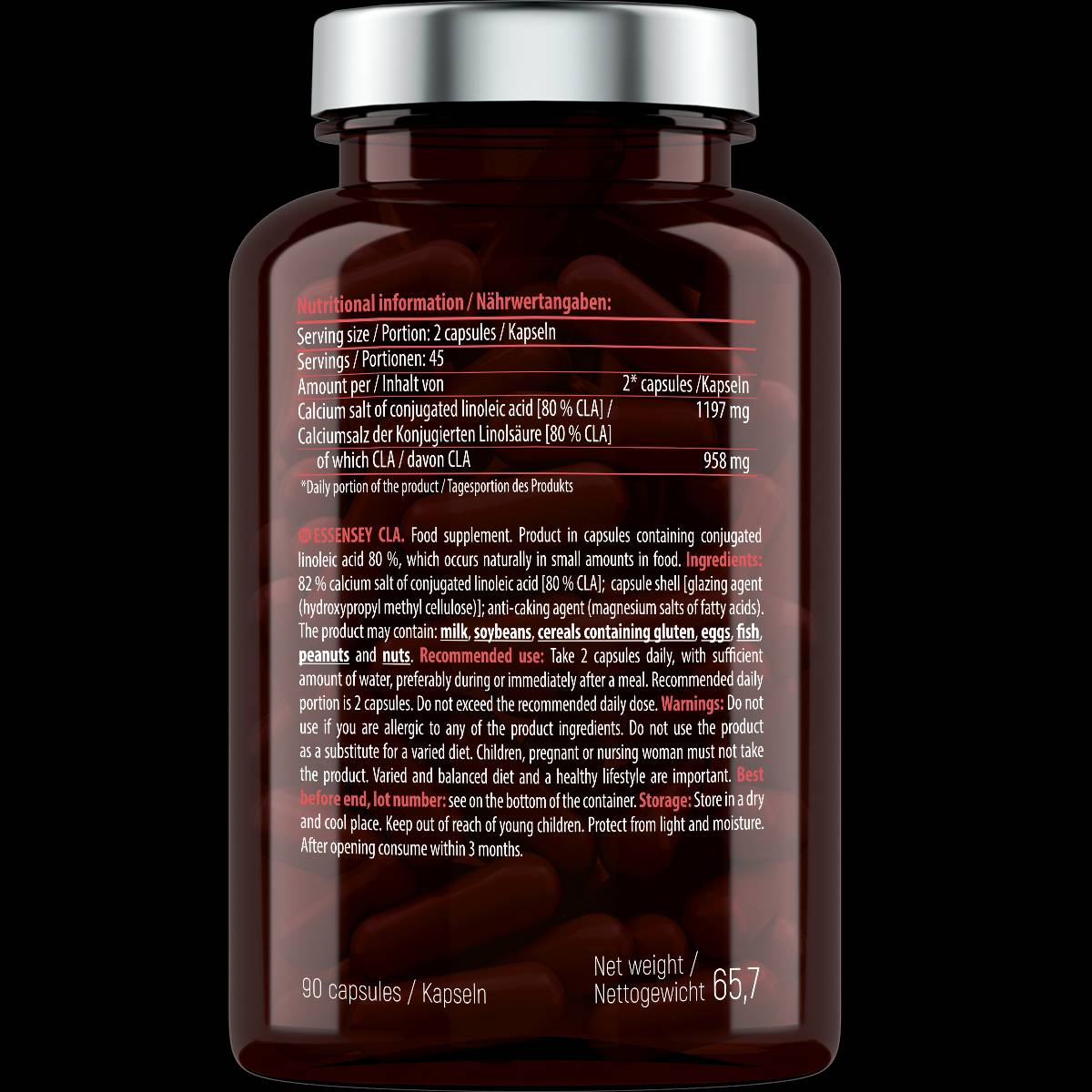 CLA 599 mg - 90 capsules - Nutra Best Europe