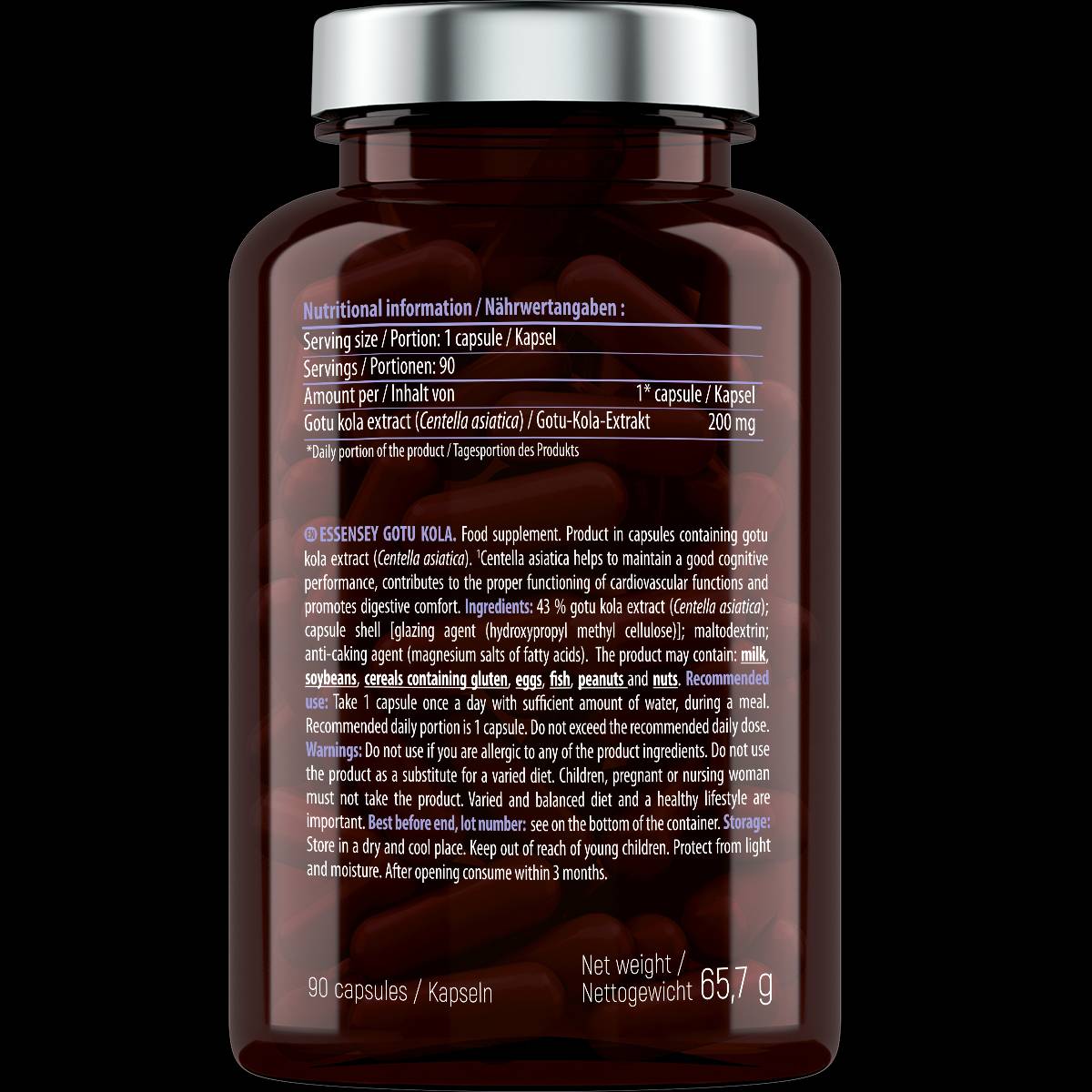 Gotu Kola 200 mg - 90 capsules - Nutra Best Europe