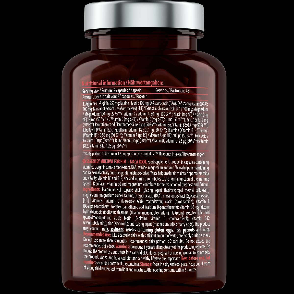 Multivit for Him + Maca Root - 90 capsules - Nutra Best Europe