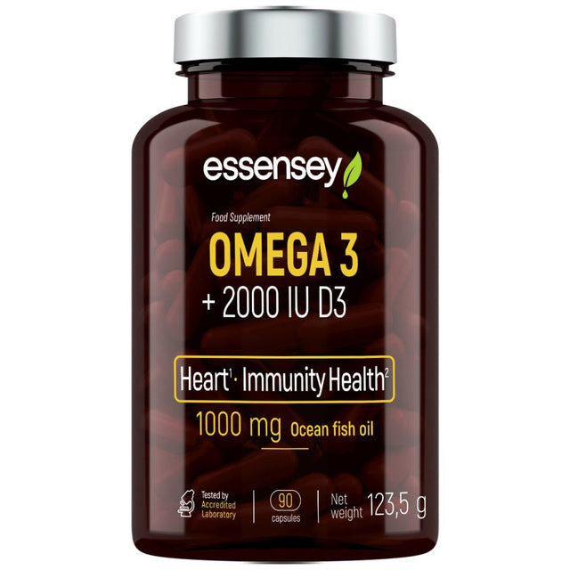 Omega 3 + Vitamin D3 2000 IU 90 Gel capsules - Nutra Best Europe