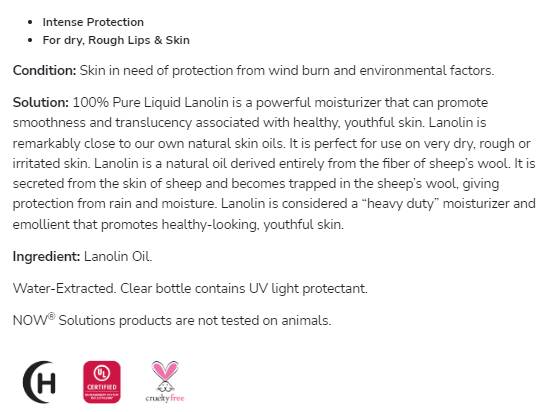 Liquid Lanolin | 100% Pure Intense Protection - 118 ml - Nutra Best Europe