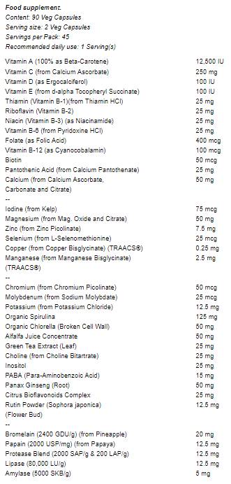 Eco Green Multi - 90 capsules - Nutra Best Europe