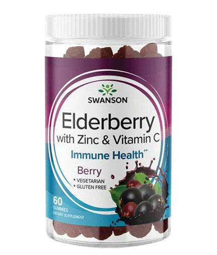 Cinkkel készült bodzabogyós gumicukor & C-vitamin | Bogyós ízű - 60 rágótabletta