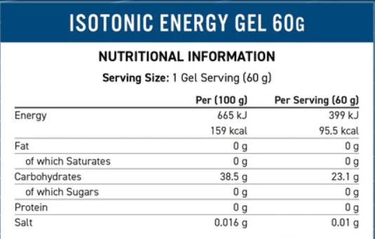 Endurance Energy Isotonic Energy Gel - 20 x 60 gramm