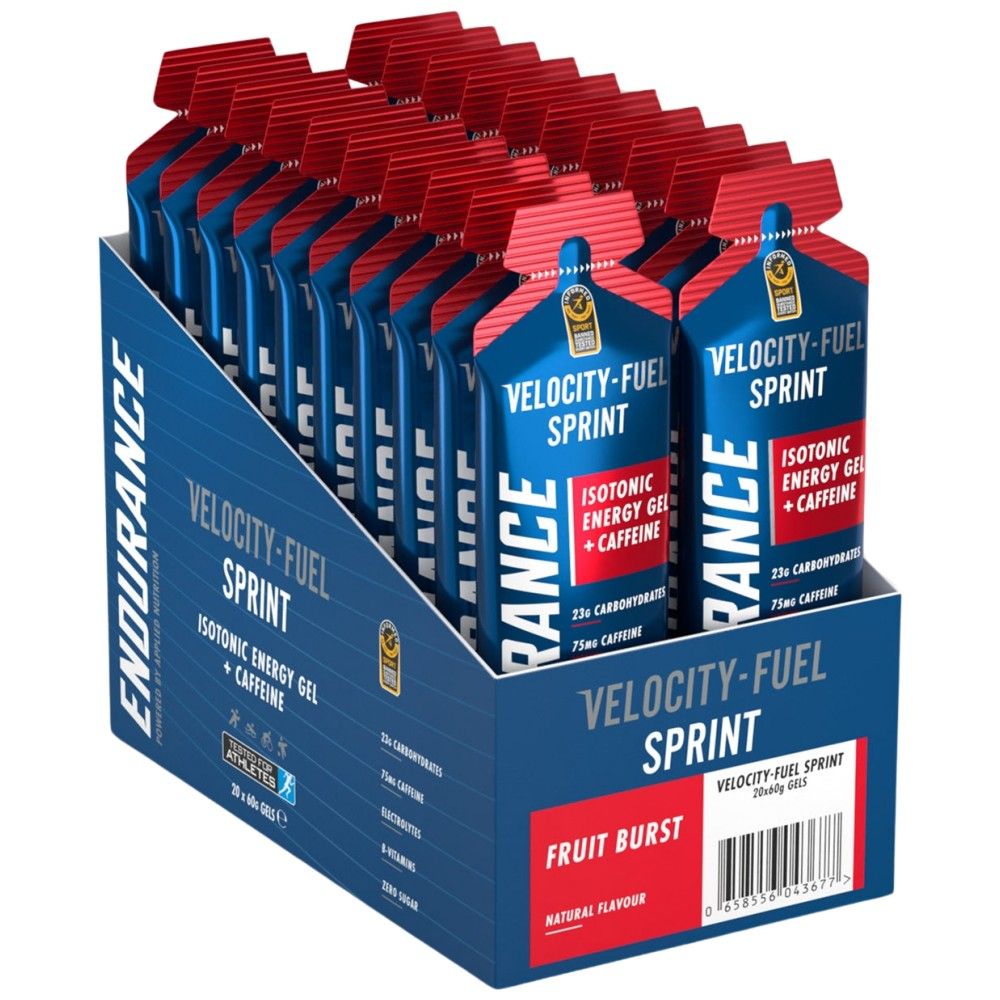 Endurance Sprint Isotonic Energy Gel + koffein - 20 x 60 gramm