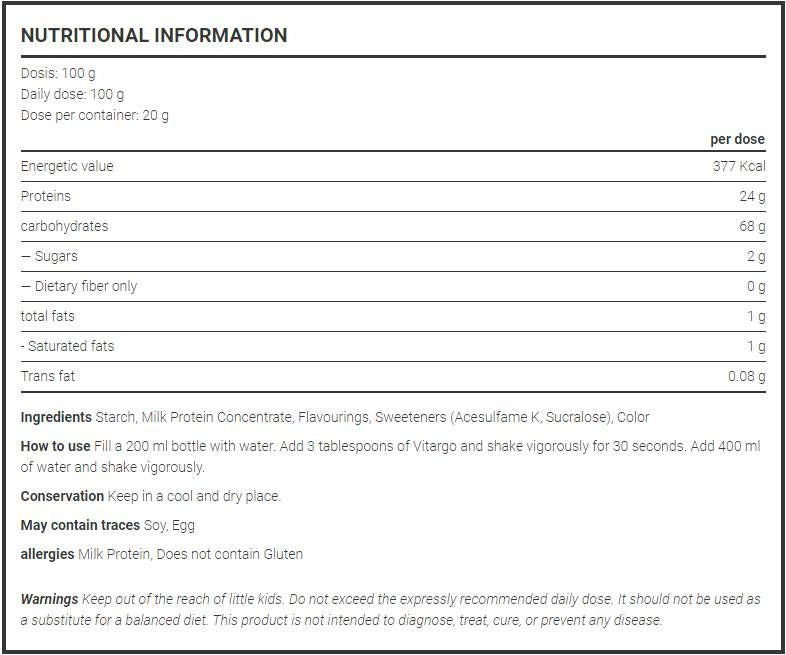 Vitargo Post | with Whey Protein Concentrate - 2000 grams - Nutra Best Europe