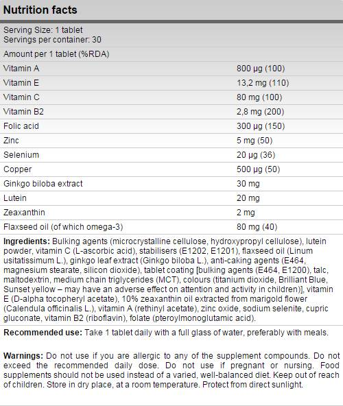 Eyes/Eye Formula 60 tabletta