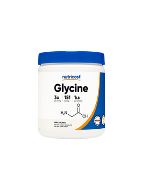 Nervous System and Muscle Function - Glycine, 454g Nutricost Powder - Nutra Best Europe