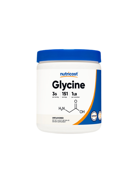 Nervous System and Muscle Function - Glycine, 454g Nutricost Powder - Nutra Best Europe
