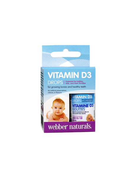 Vitamin D3 for babies and children, 400 IU x 15 ml/ 500 doses - Nutra Best Europe