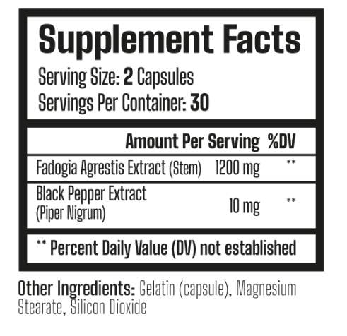 Fadogia Agrestis 600 mg - 60 kapszula