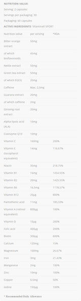 VitaminAll Sport - 60 capsules - Nutra Best Europe