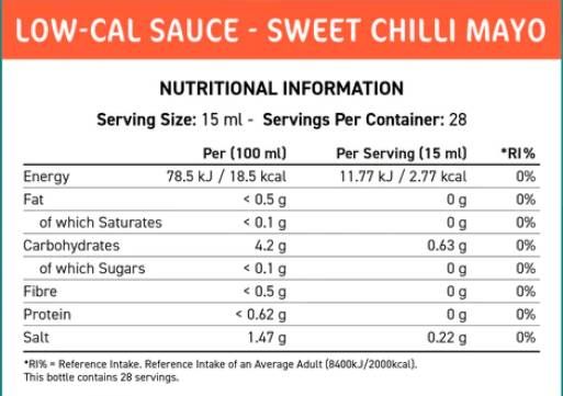 Fit Cuisine alacsony kalóriatartalmú szósz | Sweet Chilli Mayo - 425 ml